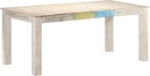 Eettafel 180x90x76 cm massief mangohout wit