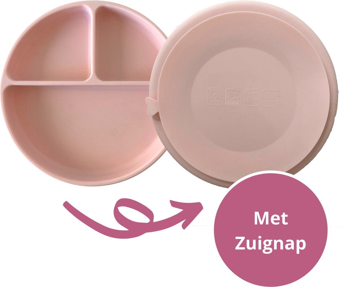 Ik Ben Zo Mooi Zuignap Bordje voor Baby en Kind - Onbreekbaar Siliconen - Blush Roze Ik Ben Zo Mooi Zuignap Bordje voor Baby en Kind - Onbreekbaar Siliconen - Blush Roze