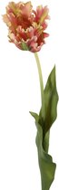 Viv! Home Luxuries Tulp Papegaai - kunstbloem - 71cm - donkerroze - topkwaliteit