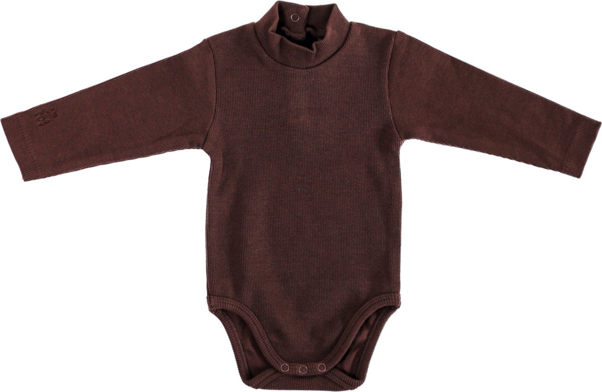 MXM Baby Romper- Turtleneck- Bruin- Katoen- Lange mouwen- Maat 74