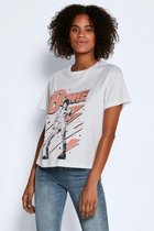 Noisy may T-shirt Nmalice S/s Bowie Top 27019719 Bright White/bowie Dames Maat - L