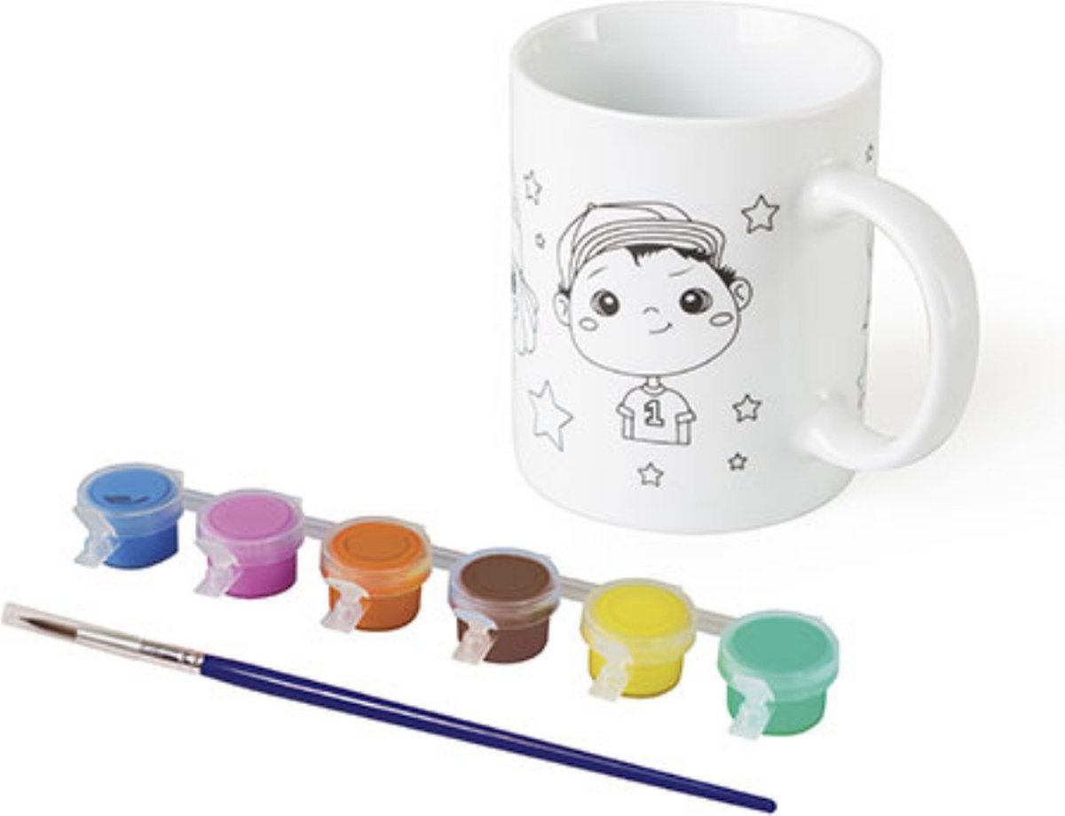 Geiserailie 2 Stuks Verf Je Eigen Mok DIY Beschilderbare Kit Inclusief