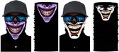 Bandana - Bivakmuts - Balaclava - Sjaal - Bandana met gezichten - 2 stuks