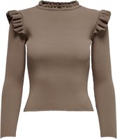ONLY ONLSIA SALLY RUFFLE LS PULLOVER KNT NOOS Dames Trui - Maat M