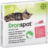 Dronspot Spot-On Kat  >2.5 - 5 Kg - Anti wormenmiddel - 2 pip