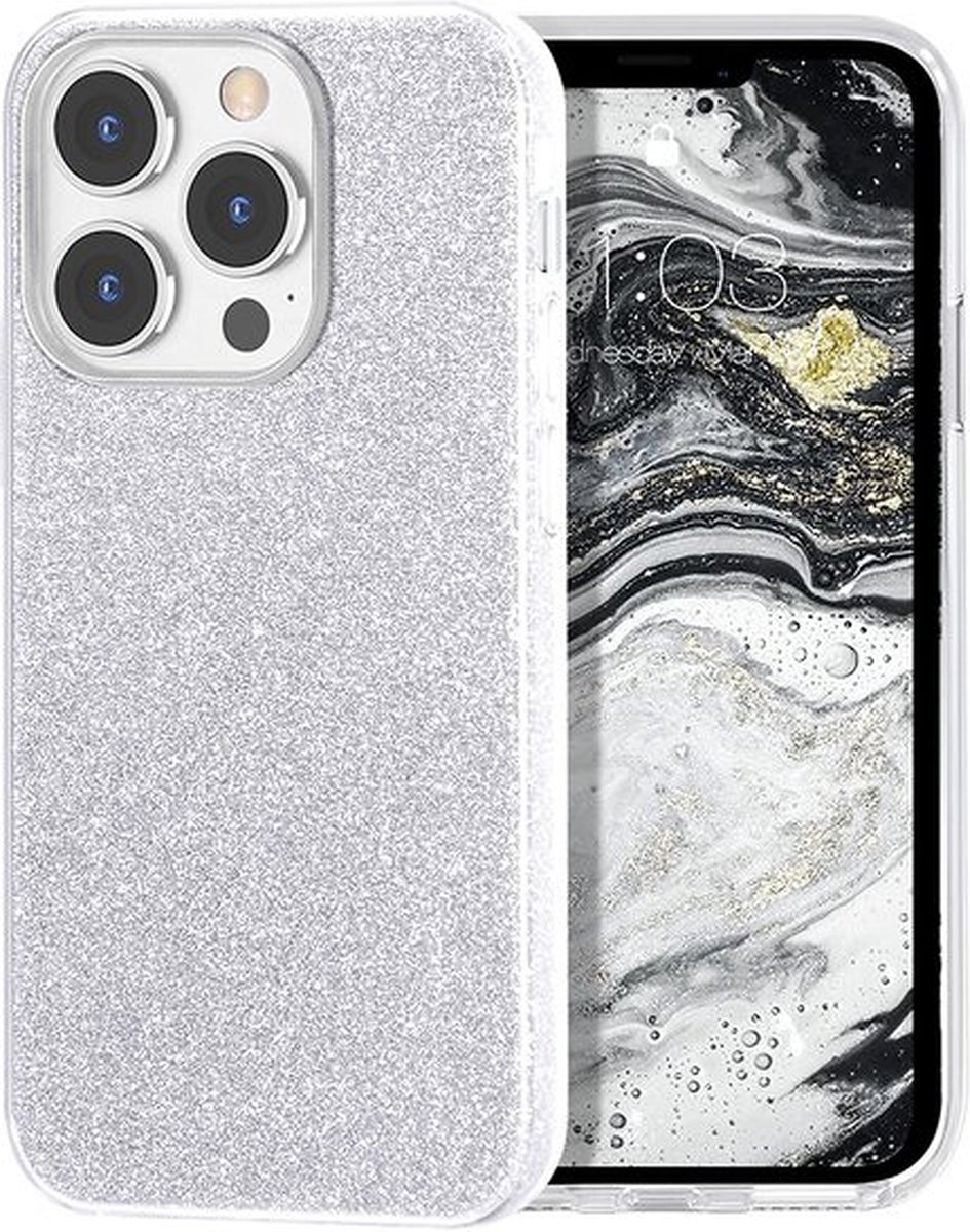 Samsung Galaxy S22 | Glitter Zilver | Backcover