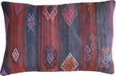 Echt Vintage Kelim kussenhoes-40x60-Handgemaakt-authentiek
