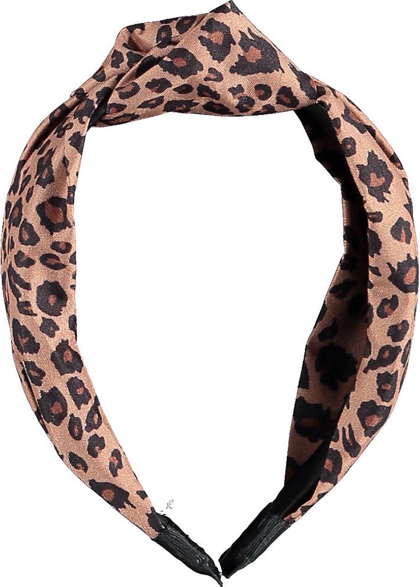 Sarlini - Haarband Leopard - Diadeem - Haar accessoires vrouwen - Panterprint - Dames - Polyester - Bruin