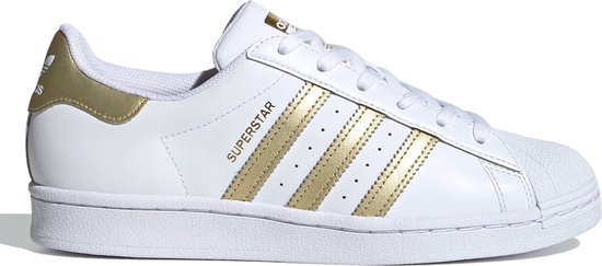 adidas Superstar W Dames Sneakers - Ftwr White/Gold Met./Ftwr White - Maat  39 1/3 | bol.com