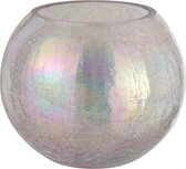 Windlicht | glas | paars | 20x20x (h)16.5 cm