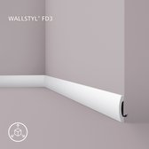 Plint NMC FD3 WALLSTYL Noel Marquet Sierlijst Wandlijst Lijstwerk tijdeloos klassieke stijl wit 2 m