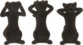 Kat - Kat | polyester | zwart | 8x7x (h)14 cm