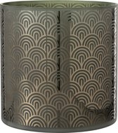 Windlicht | glas | groen | 25x25x (h)25 cm
