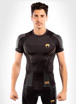 Venum Athletics Compressie T-shirt Rash Guard Zwart Goud maat XL