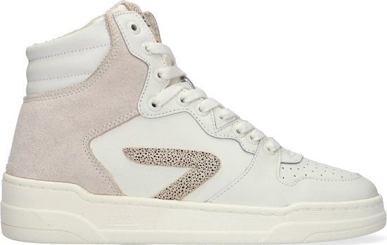 HUB Court-z High Sneakers - Leren Sneaker - Dames - Wit - Maat 41 | bol.com