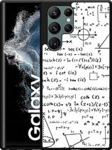 Galaxy S22 Ultra Hardcase hoesje Wiskunde zwart - Designed by Cazy