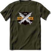 Fishing Club - Vissen T-Shirt | Grappig Verjaardag Vis Hobby Cadeau Shirt | Dames - Heren - Unisex | Tshirt Hengelsport Kleding Kado - Leger Groen - XL
