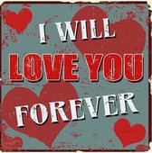 Retro Wenskaart I Will Love You Forever