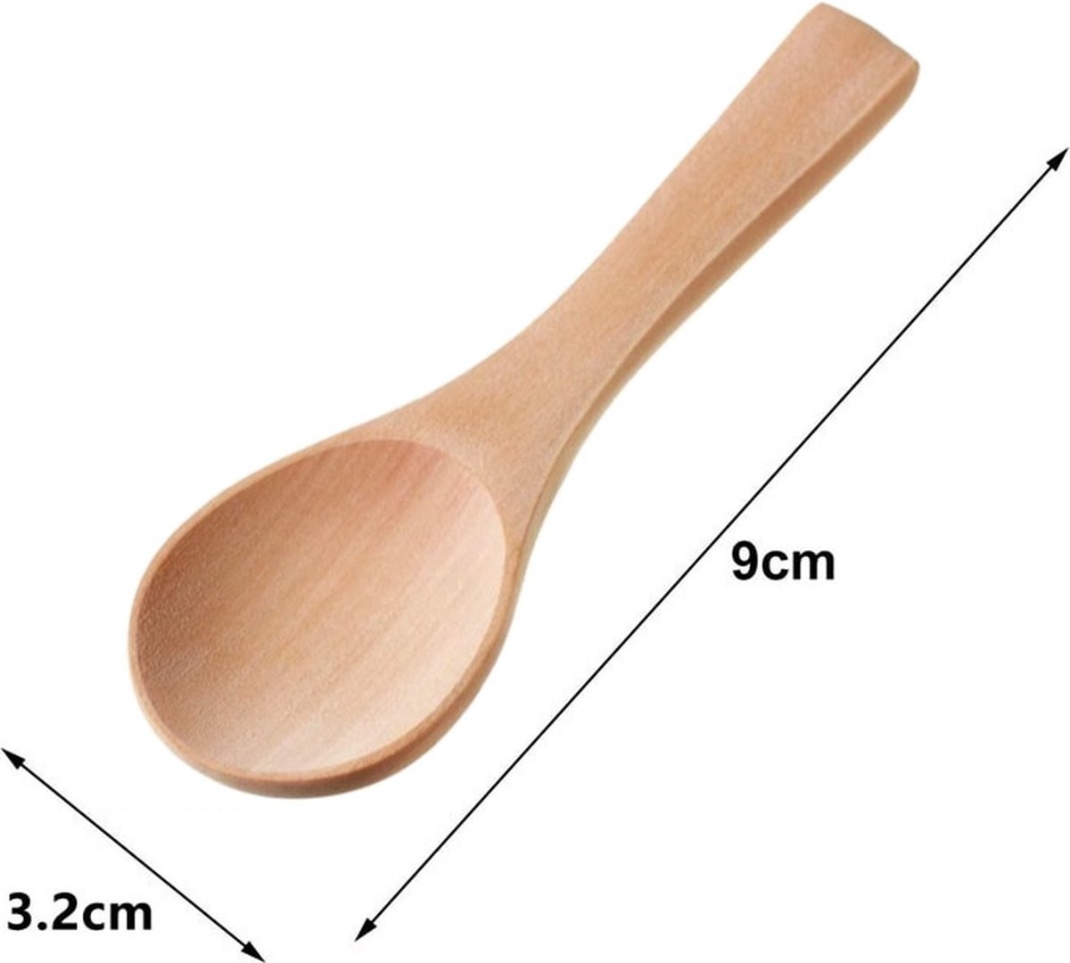 30 stuks kleine houten lepels, mini-lepels van , smaakmakers voor keuken, kruiden, koffie, suiker (kleur natuurlijk