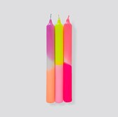 Kaarsen - Set van 3 - Pink Stories - Dip & Dey NEON - Summer Breeze