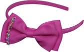 Jessidress® Diademen Meisjes Haar diadeem met elegante strik Haarband - Fushia