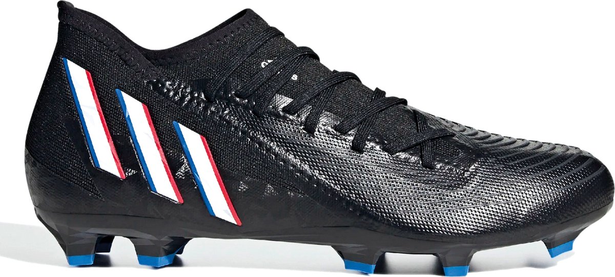 adidas predator edge 3 gras voetbalschoenen fg zwart wit rood