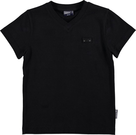 Vinrose jongens t-shirt black maat 110/116