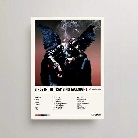 Travis Scott Poster Birds in the Trap Sing McKnight Album Cover