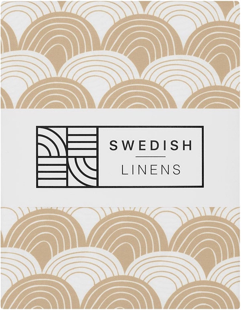 Swedish Linens - Kussensloop Rainbows (60x70 cm) - Kussensloop - Warm Sand