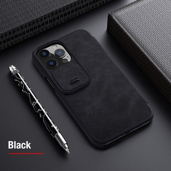 Nillkin Qin Pro, Folio, Apple, iPhone 13 Pro, 15,5 cm (6.1"), Noir