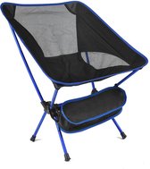 BrightWise® Ruime Campingstoel Compact En Draagbaar – Klapstoel – Relaxstoel – Strandstoel – Kampeerstoel – Vouwstoel – Vlinderstoel – Klapstoelen – Blauw