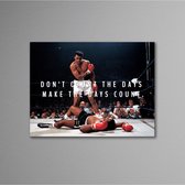 Wallmastr - Muhammad Ali - Canvas - Wanddecoratie - 70X100cm