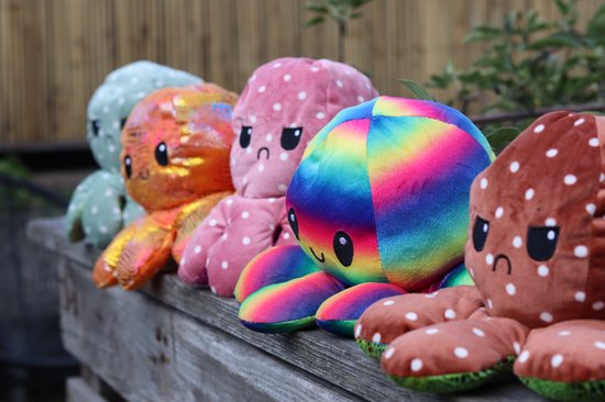 Octopus Knuffel Mood – Omkeerbaar Emotie Knuffel– TikTok Hype 2021