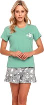 Doctor Nap Katoenen Pyjama Dames Volwassenen Dreaming Wasabi PM.4422 S