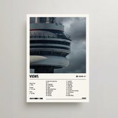 Drake Poster - Views Album Cover Poster - Drake LP - A3 - Drake Merch - Muziek