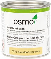Osmo Kopshout Wax 5735 | 0.375 Liter | Beschermt tegen scheurvorming | Beschermt kopshout van terrasdelen tegen opzwellen | Bescherming