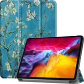 Apple iPad Pro 11 (2021) Hoes - Mobigear - Tri-Fold Serie - Kunstlederen Bookcase - Almond Blossoms - Hoes Geschikt Voor Apple iPad Pro 11 (2021)