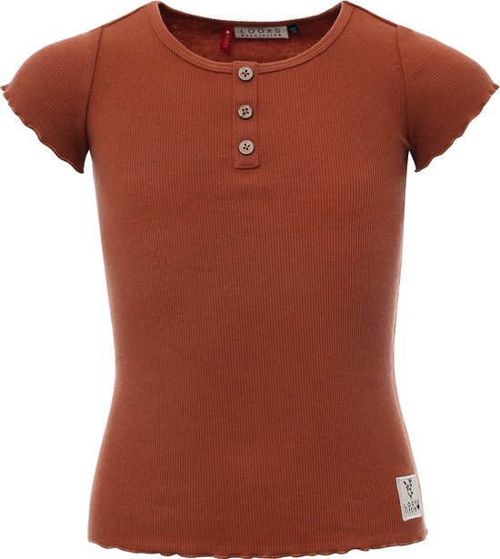 Looxs Revolution 2211-7405-956 Meisjes Shirt - Maat 92 - Oranje van Katoen
