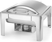 Hendi Chafing Dish - Satin Finish - GN 2/3 - 6 Liter - Au Bain Marie Buffetwarmer - Warmhoudschaal - 39,5x43x(H)29cm