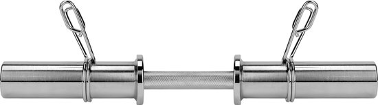 RYZOR Dumbell stang voor gewichten - Dumbell halterstang diameter 50 mm - Halterstang voor krachttraining - Losse dumbellstang halterstang - Dumbellstang 50 mm - Halters en gewichten - Krachtbenodigdheden - Fitness en training - Staal - Zilver