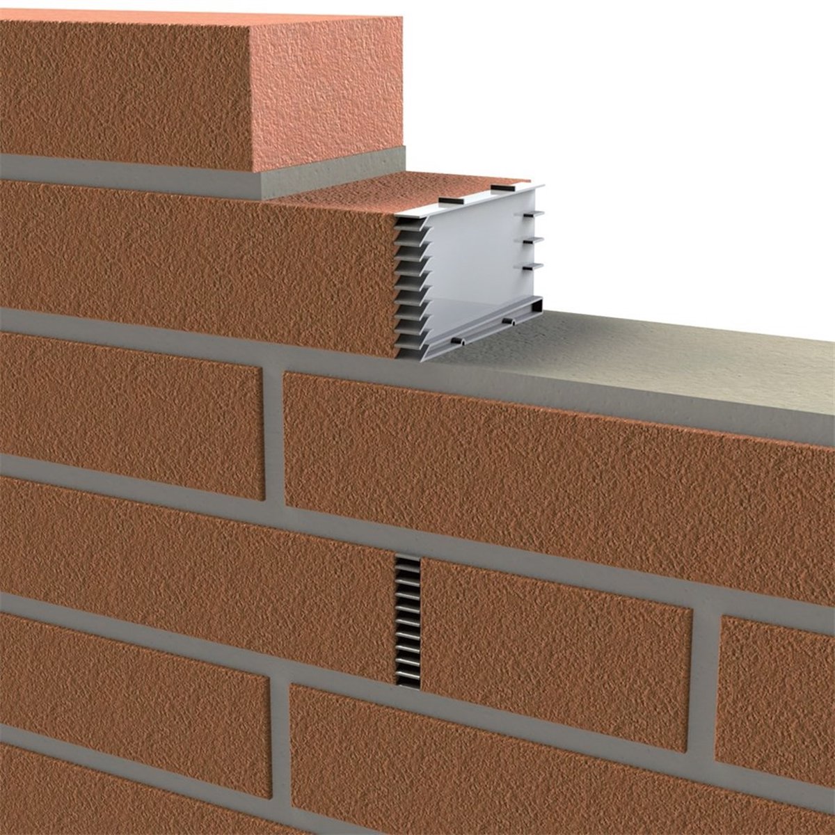 Spouwvoegventilaterooster kunststof T120-5 zwart, 10x50x95mm (bxhxd)