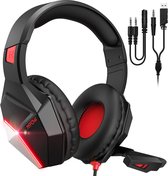 Mpow BH414 Gaming Headset met Microfoon Rood