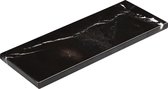 Marmer - dienblad rechthoek S - zwart marmer - 10x25cm - rond marmer dienblad - vierkant marmer dienblad - decoratie schaal - tapasplank - serveerplank