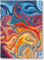 Kleurrijk marmerpatroon - 50x70 Canvas Staand - Minimalist