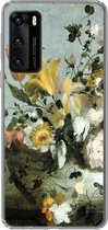 Telefoonhoesje Geschikt voor Huawei P40 hoesje - Bloemen - Oude meesters - Barok - Siliconen Telefoonhoesje Telefoonhoesje