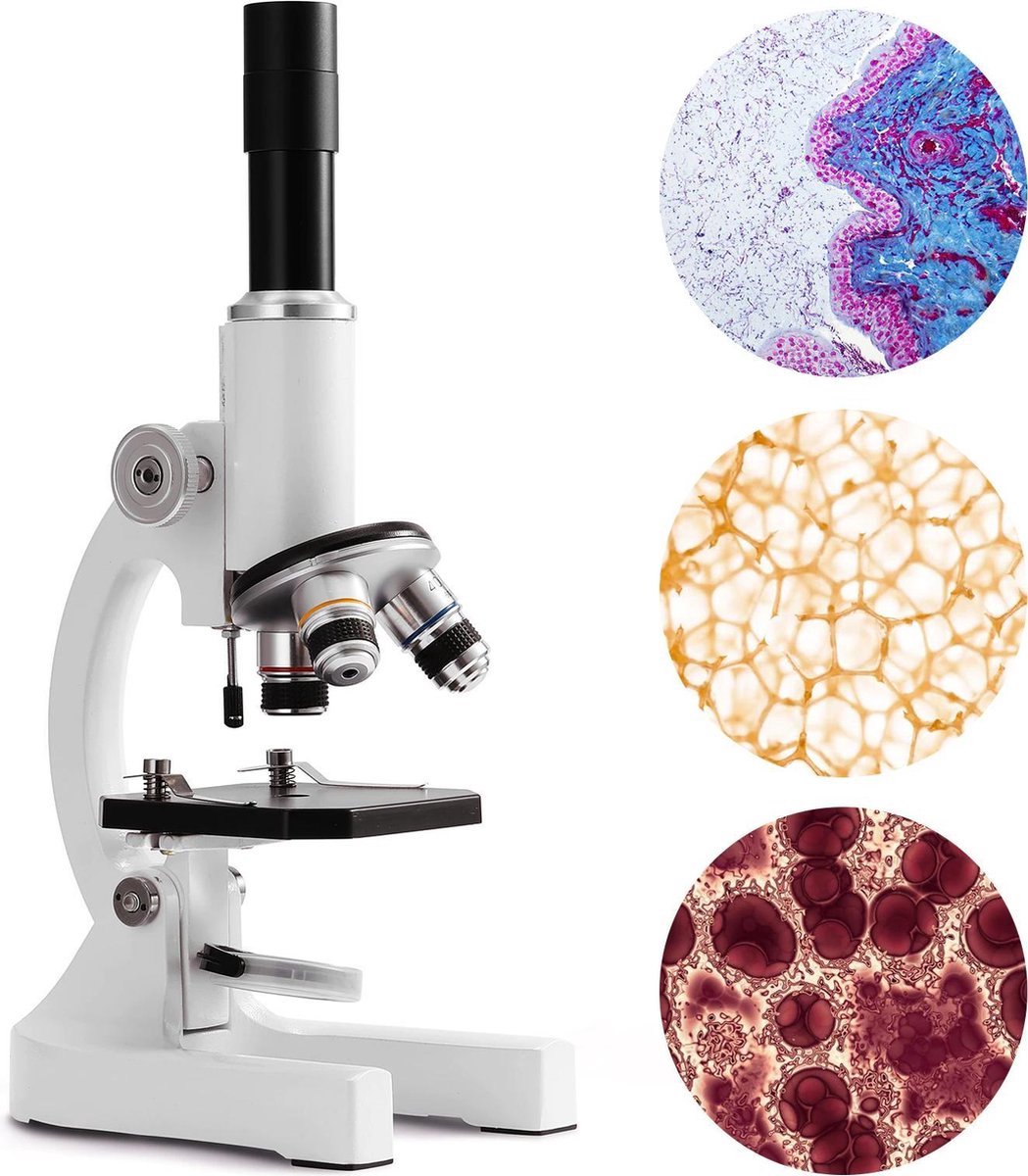 Solono Optische Microscoop 64X - 2400X Zoom - Onderwijs - Biologie - Wetenschap - Microscopen - Monoculair - Met Accessoires