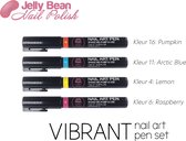 Jelly Bean Nail Polish Nail Art Pen Set - Vibrant set - Nagelversiering - Nagel pen 4 x 7 ml