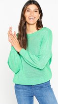 LOLALIZA Trui met lurex - Groen - Maat S/M