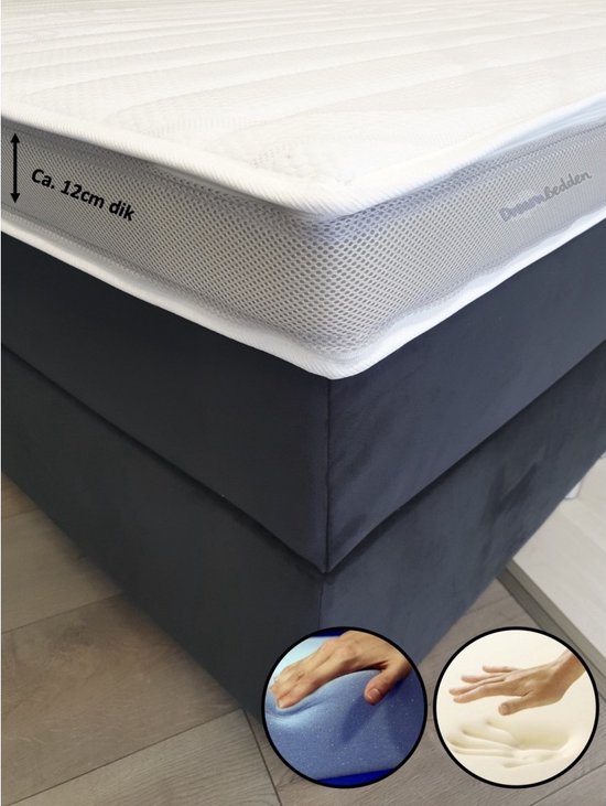 Topper 90x190 - Prestige Aegis - 2-zijdig - HR60 Koudschuim - Nasa Traagschuim - Anti Allergie - Ca. 12cm dik - All Seasons topmatras