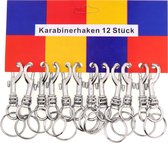 Musketon - Karabijnhaken - Sleutelhangers - 12 stuks